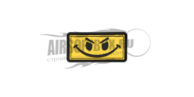 Патч на велкро "Smile" ПВХ (желтый) 